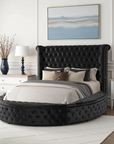(BonaNest Sample - Black Ver) Vigor Glam Storage Platform Bed