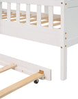 House Wood Kid's Bed with Wood Trundle
