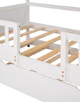 House Wood Kid's Bed with Wood Trundle
