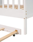 House Wood Kid's Bed with Wood Trundle