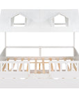 House Wood Kid's Bed with Wood Trundle