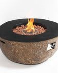 41.73" W Round Concrete Gas Fire Pit Bowl