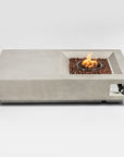 60"W Rectangular Concrete Fire Pit Table