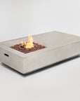 60"W Rectangular Concrete Fire Pit Table