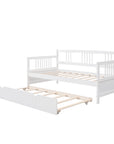 Twin Size Wood Daybed with Trundle