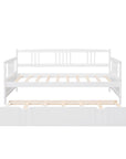 Twin Size Wood Daybed with Trundle