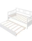 Twin Size Wood Daybed with Trundle