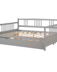 Twin Size Wood Daybed with Trundle