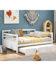 Twin Size Wood Daybed with Trundle