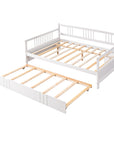 Twin Size Wood Daybed with Trundle