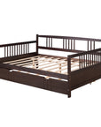 Twin Size Wood Daybed with Trundle