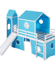 Bunk Bed with Slide, Tent and Tower