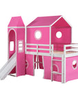 Bunk Bed with Slide, Tent and Tower