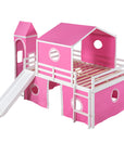 Bunk Bed with Slide, Tent and Tower