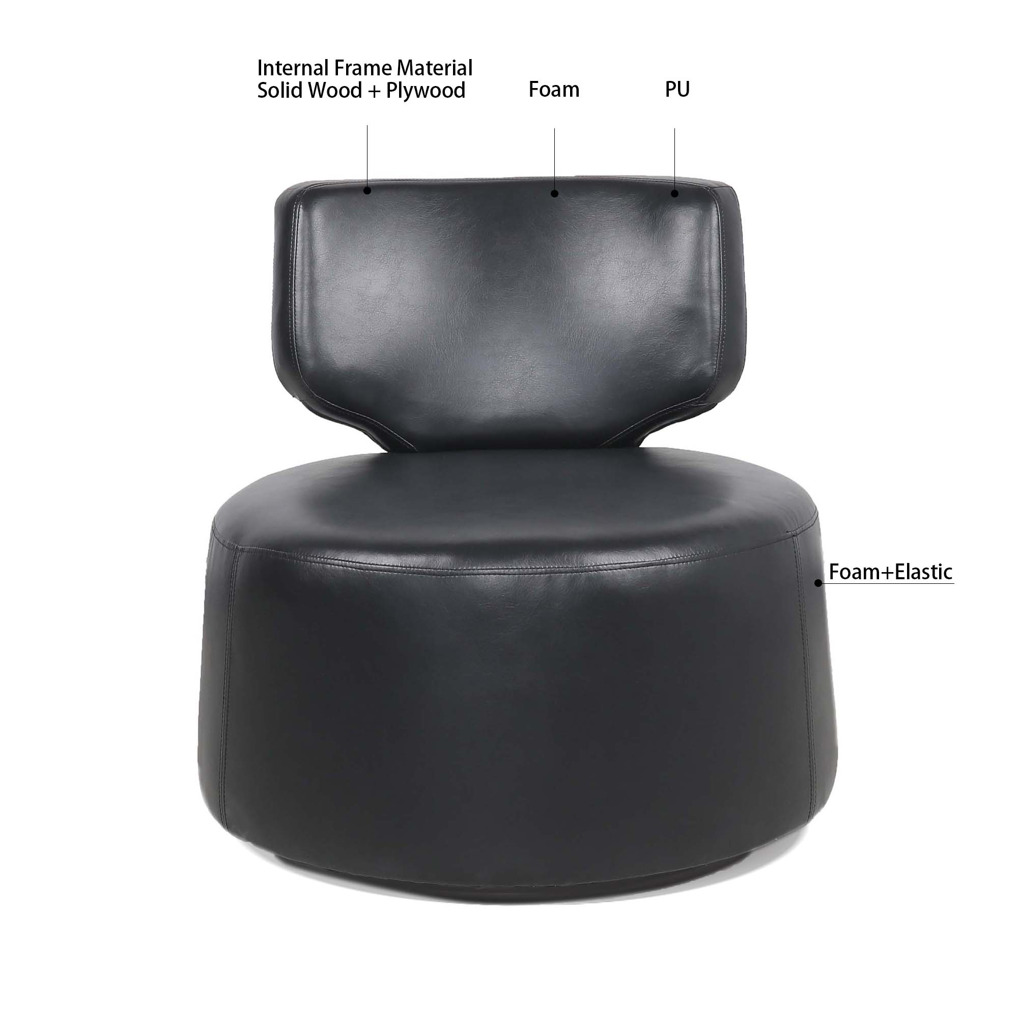 29.13" W Uphostered Swivel Living Room Chair