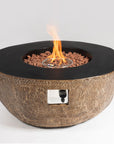 41.73" W Round Concrete Gas Fire Pit Bowl