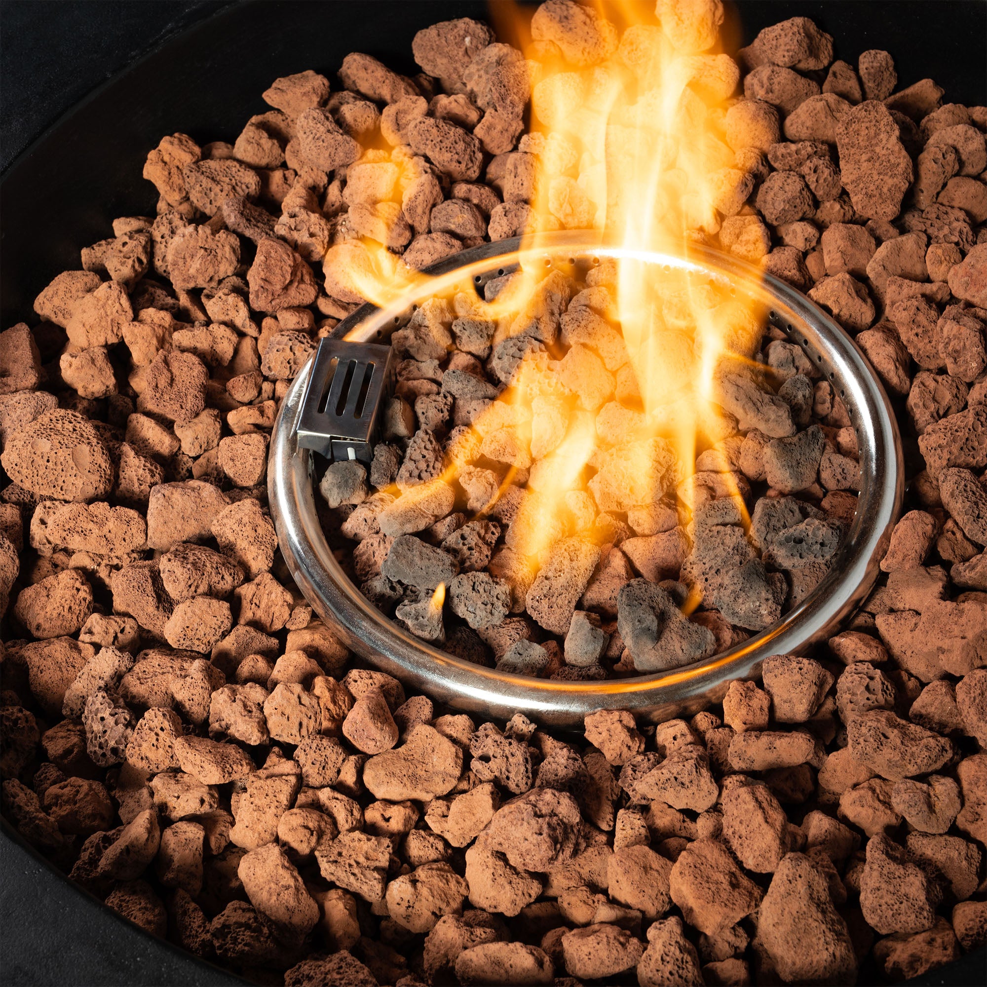 41.73" W Round Concrete Gas Fire Pit Bowl