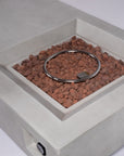 60"W Rectangular Concrete Fire Pit Table