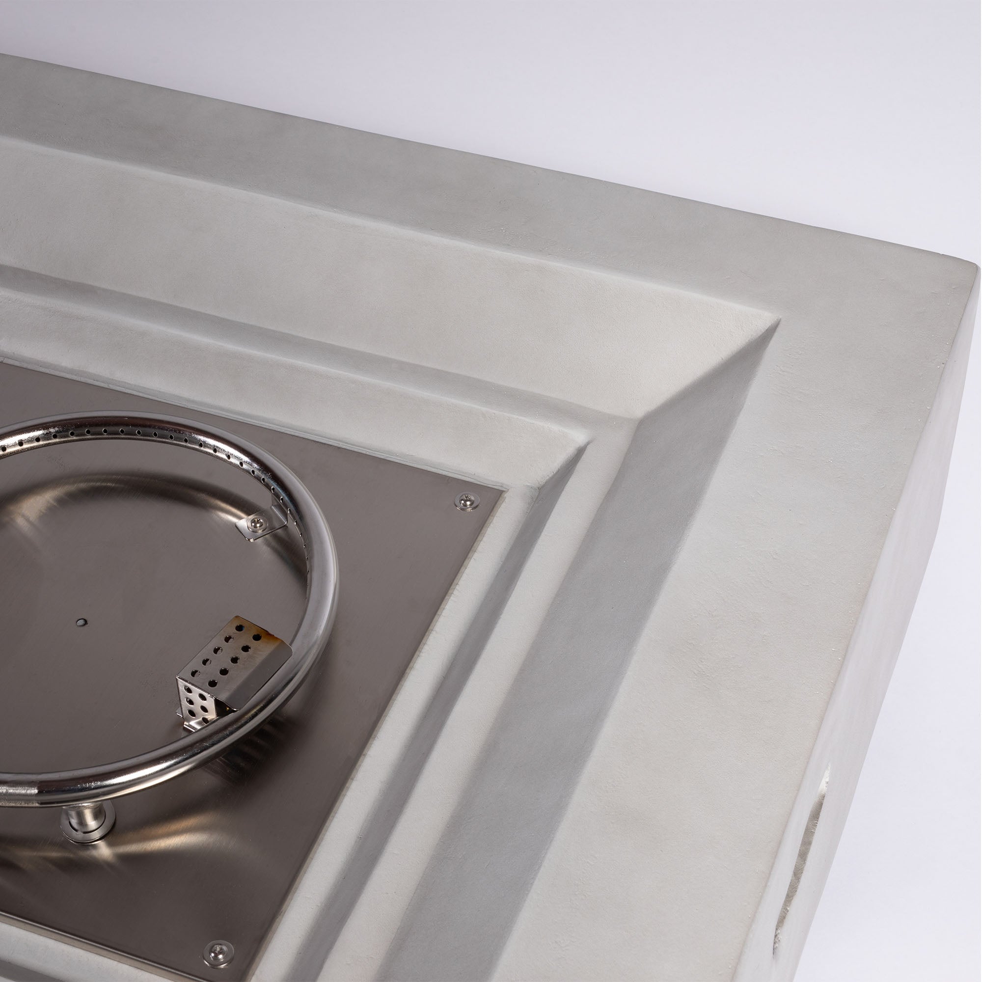 60"W Rectangular Concrete Fire Pit Table