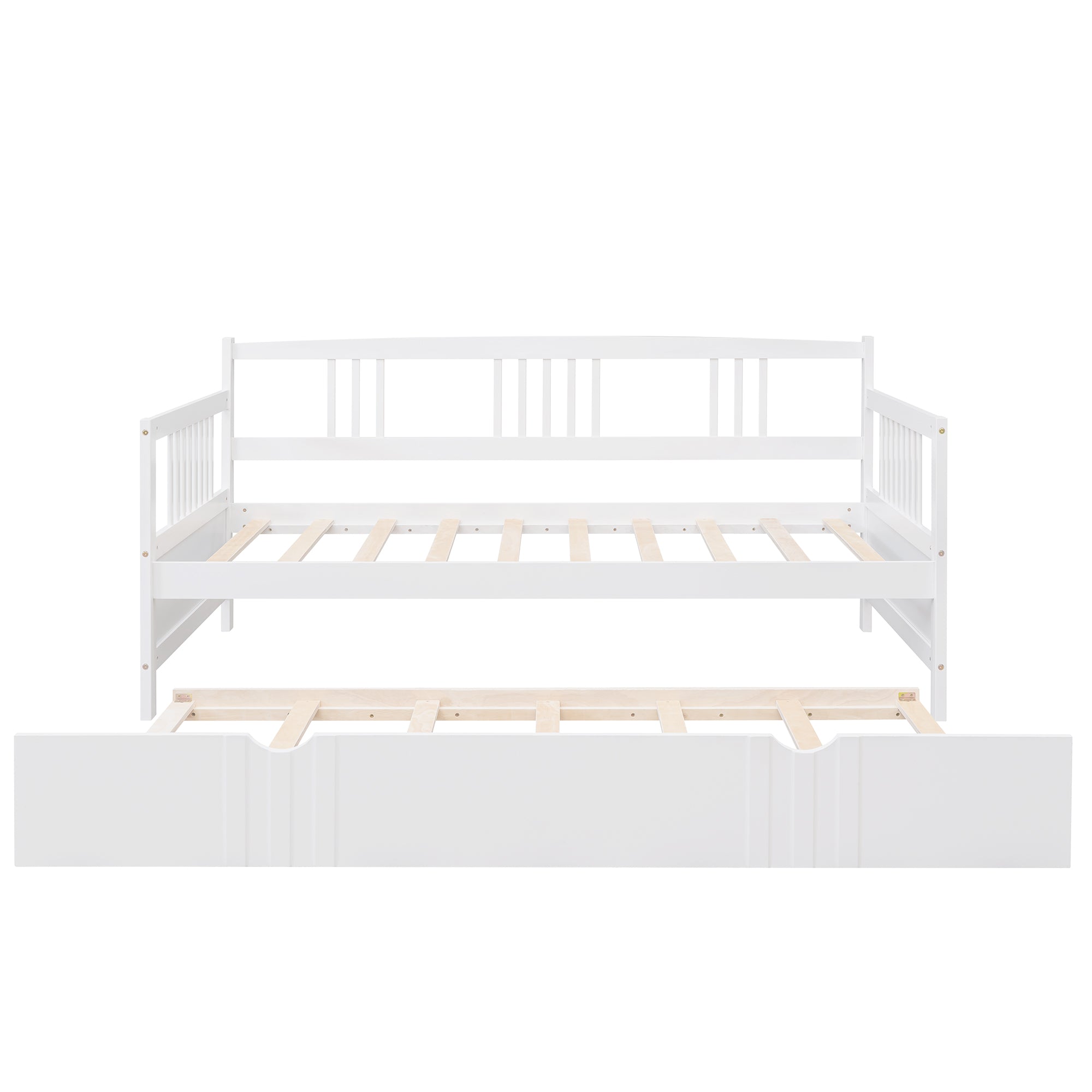 Twin Size Wood Daybed with Trundle