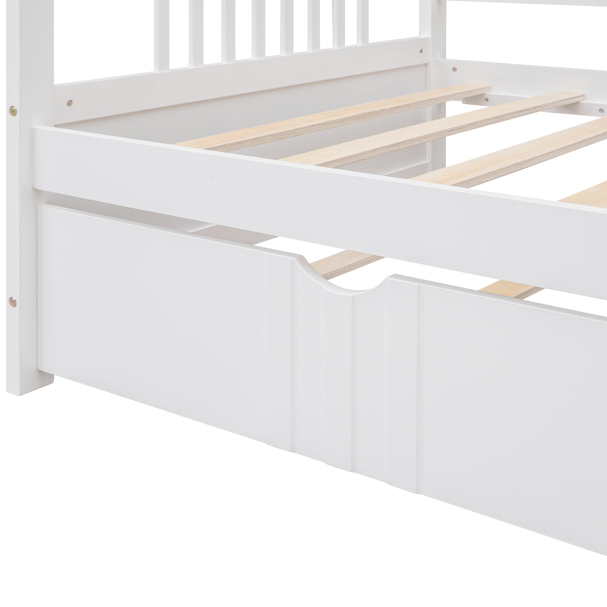 Twin Size Wood Daybed with Trundle