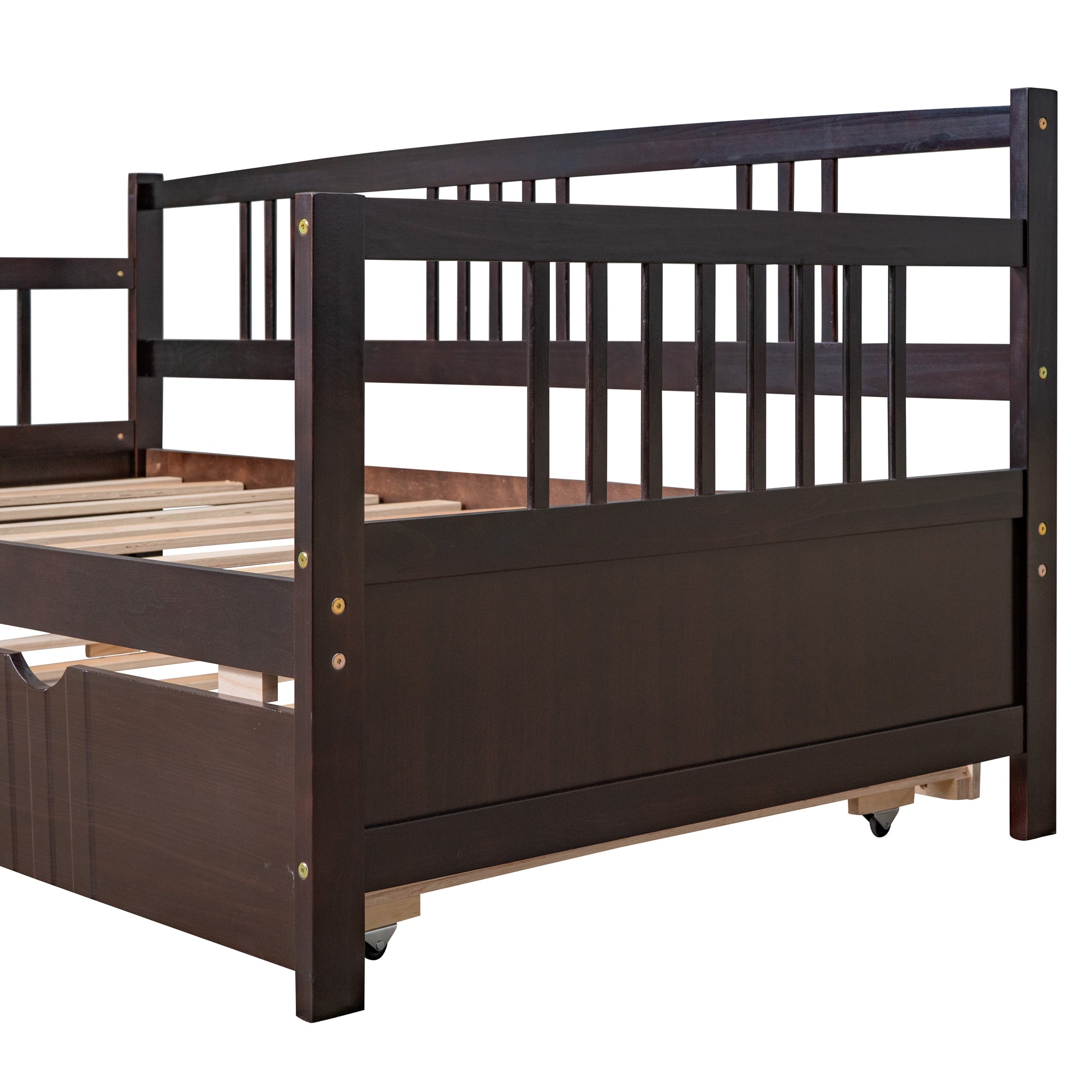 Twin Size Wood Daybed with Trundle