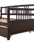 Twin Size Wood Daybed with Trundle