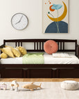 Twin Size Wood Daybed with Trundle
