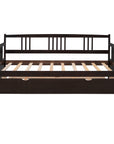 Twin Size Wood Daybed with Trundle