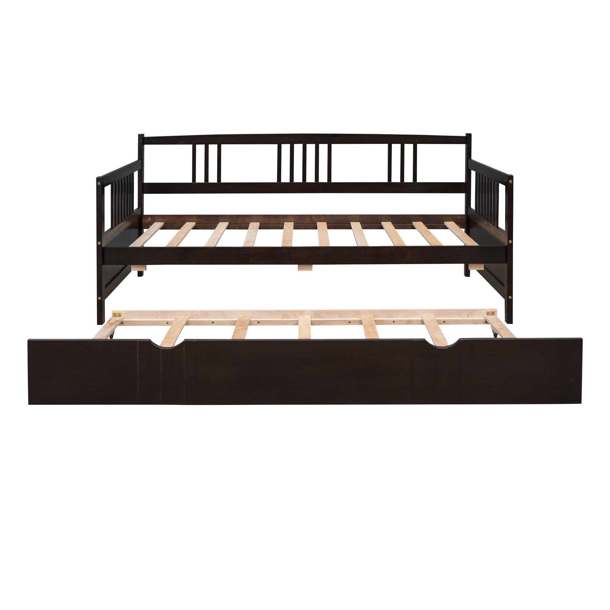 Twin Size Wood Daybed with Trundle