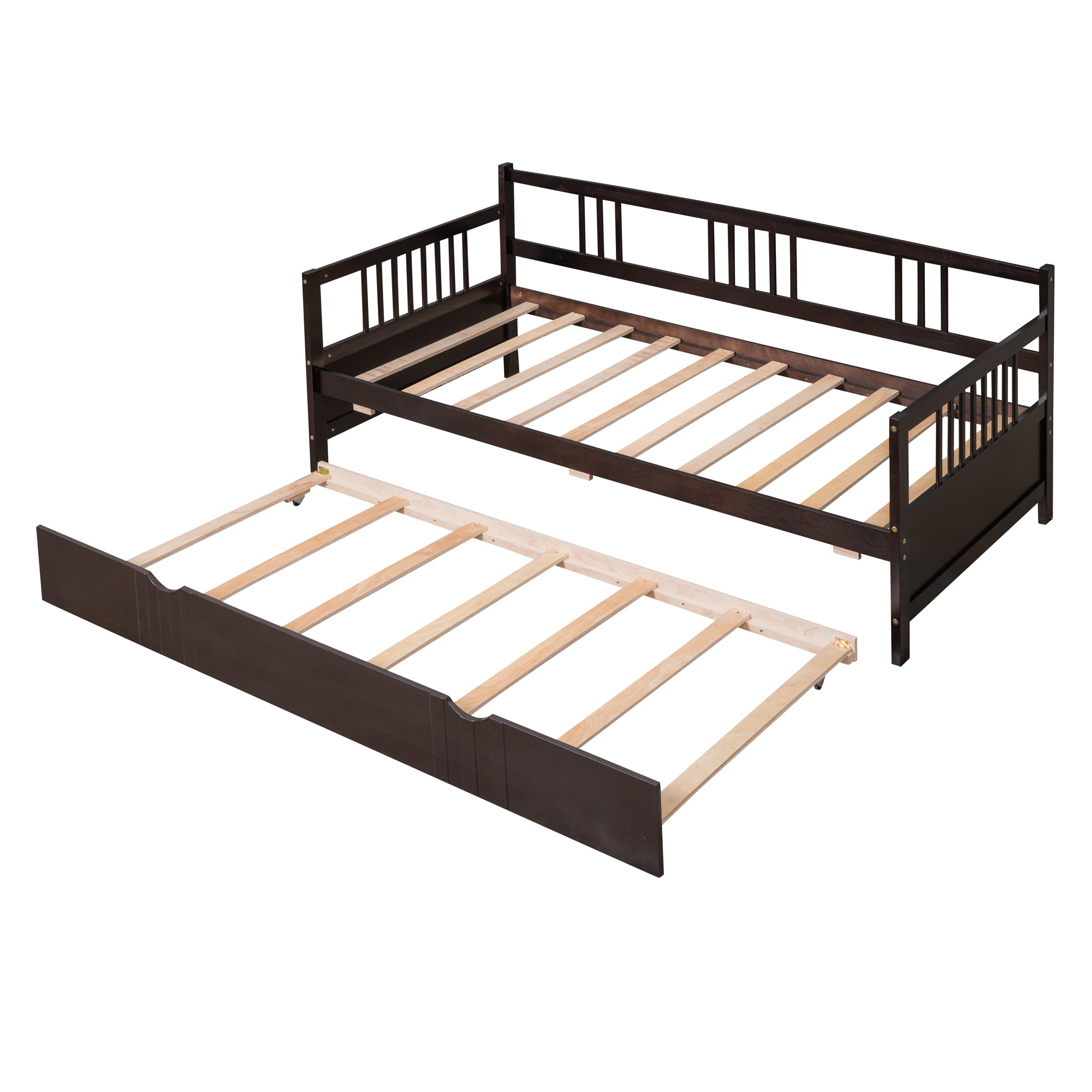 Twin Size Wood Daybed with Trundle