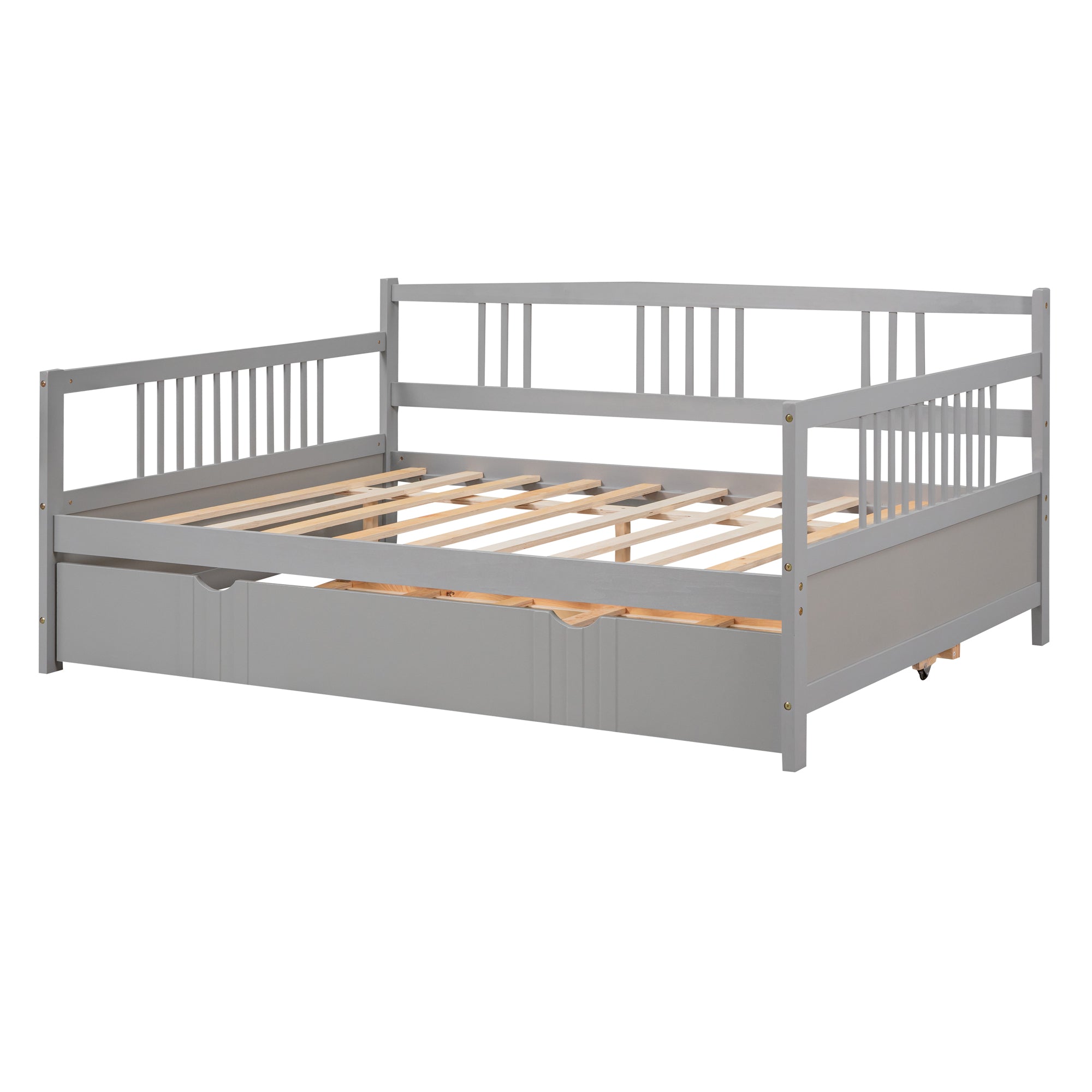 Twin Size Wood Daybed with Trundle