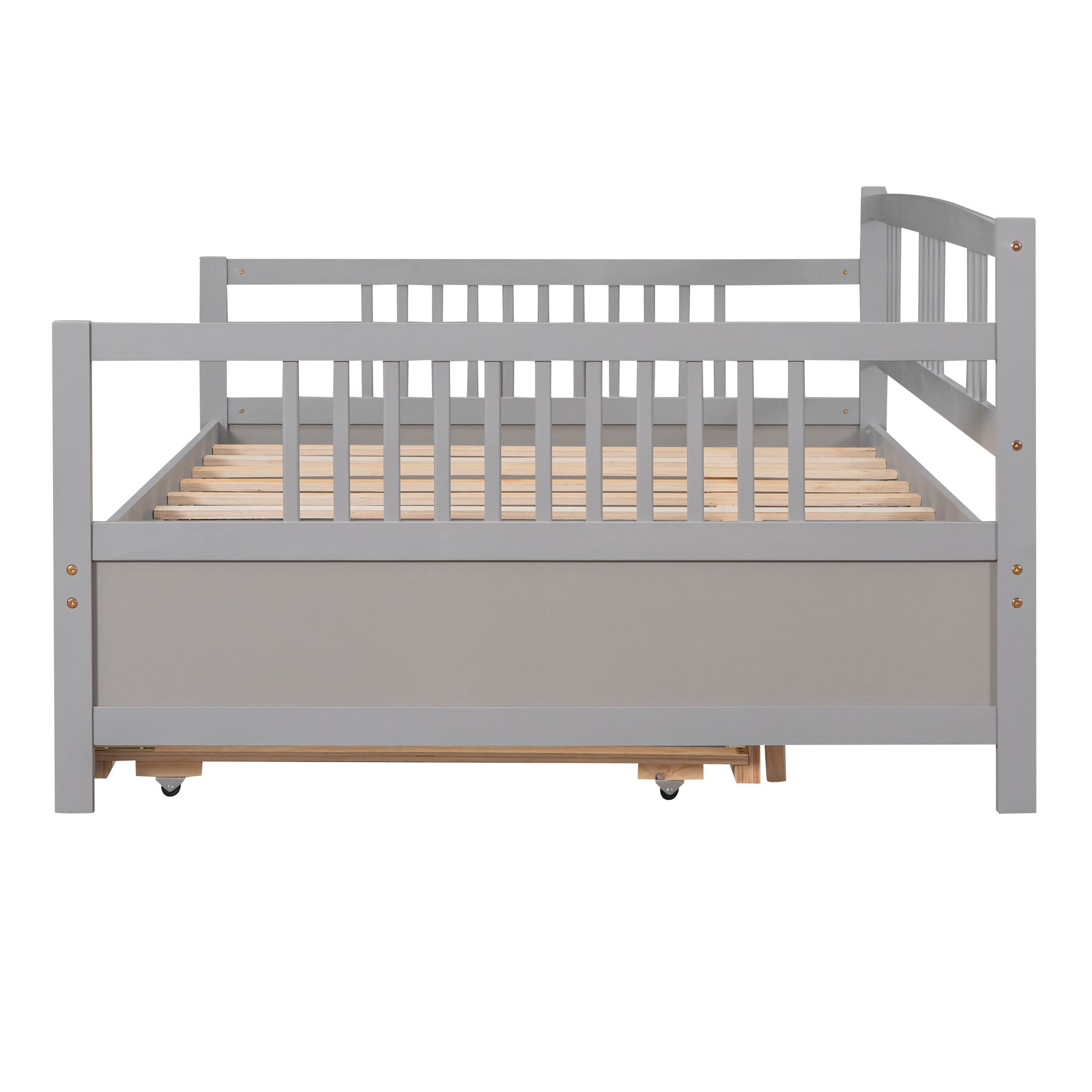 Twin Size Wood Daybed with Trundle