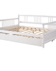 Twin Size Wood Daybed with Trundle
