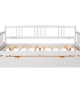 Twin Size Wood Daybed with Trundle