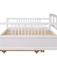 Twin Size Wood Daybed with Trundle