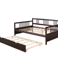 Twin Size Wood Daybed with Trundle