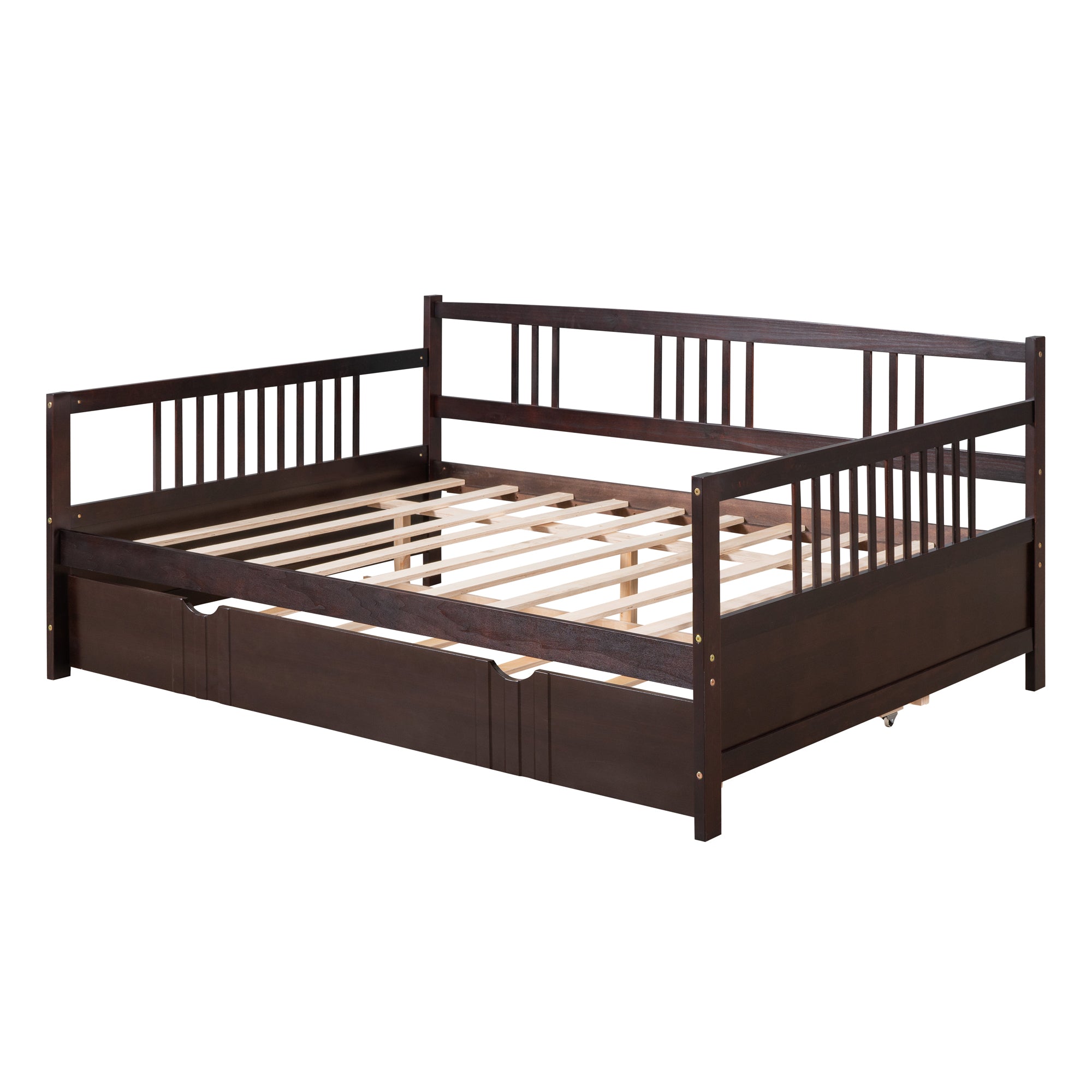 Twin Size Wood Daybed with Trundle
