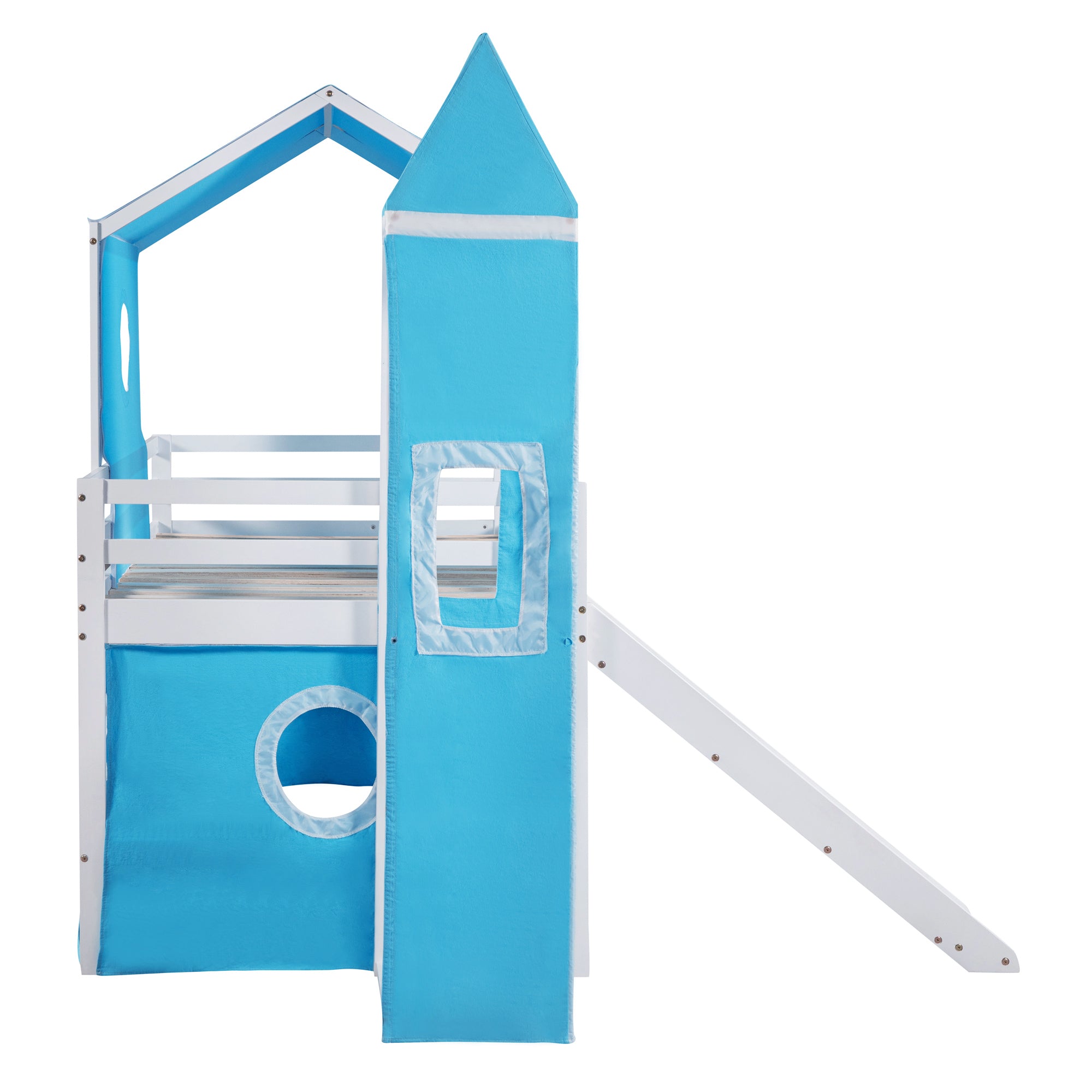 Bunk Bed with Slide, Tent and Tower