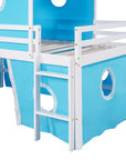 Bunk Bed with Slide, Tent and Tower