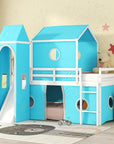 Bunk Bed with Slide, Tent and Tower