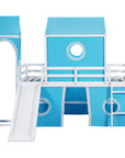 Bunk Bed with Slide, Tent and Tower