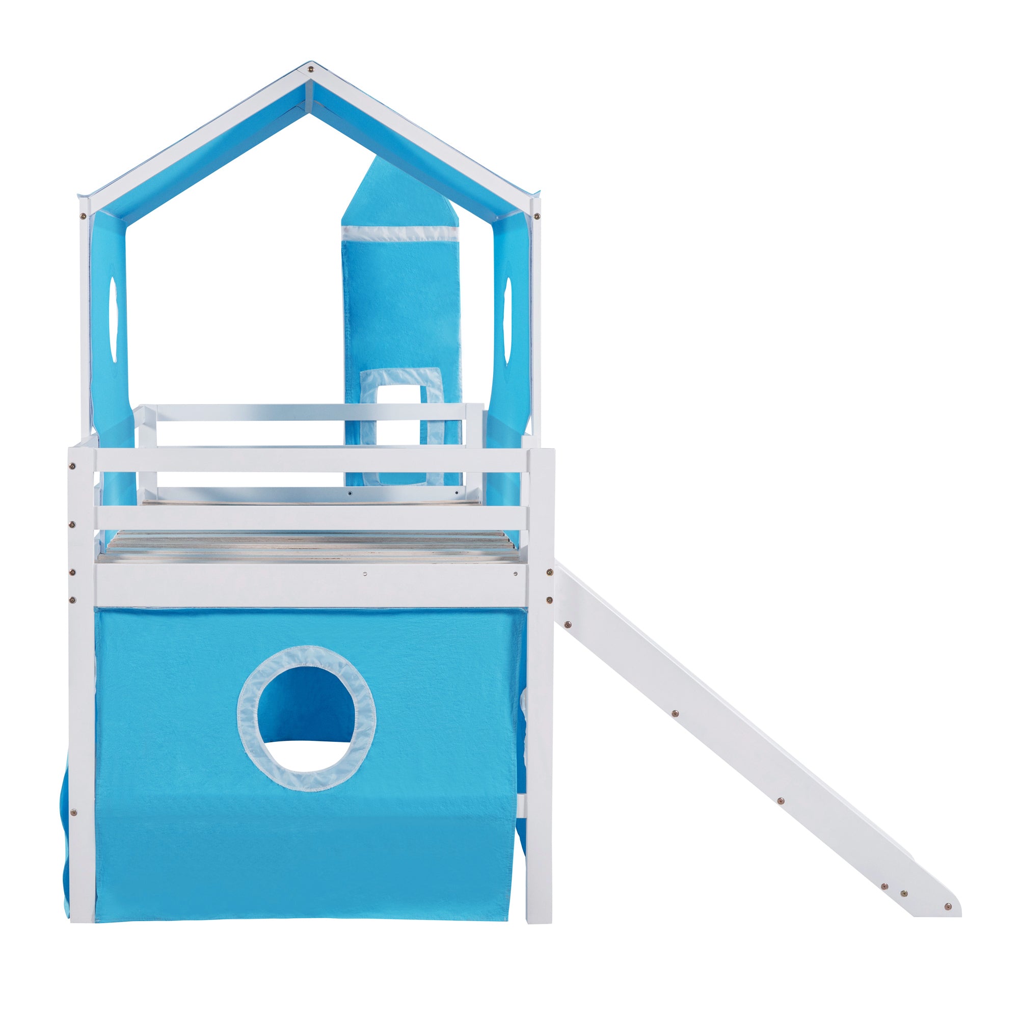 Bunk Bed with Slide, Tent and Tower