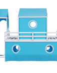 Bunk Bed with Slide, Tent and Tower