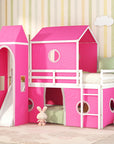 Bunk Bed with Slide, Tent and Tower