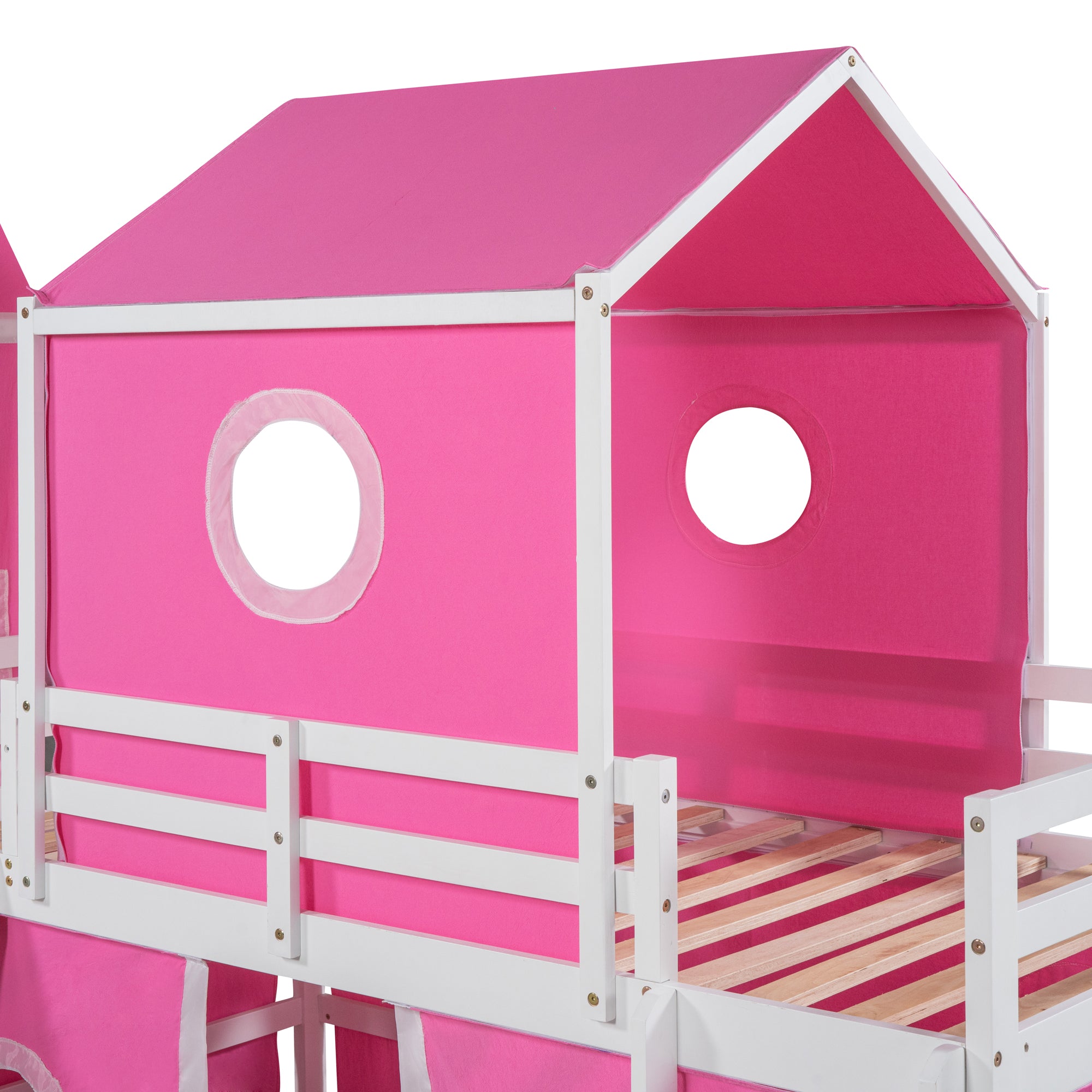 Bunk Bed with Slide, Tent and Tower