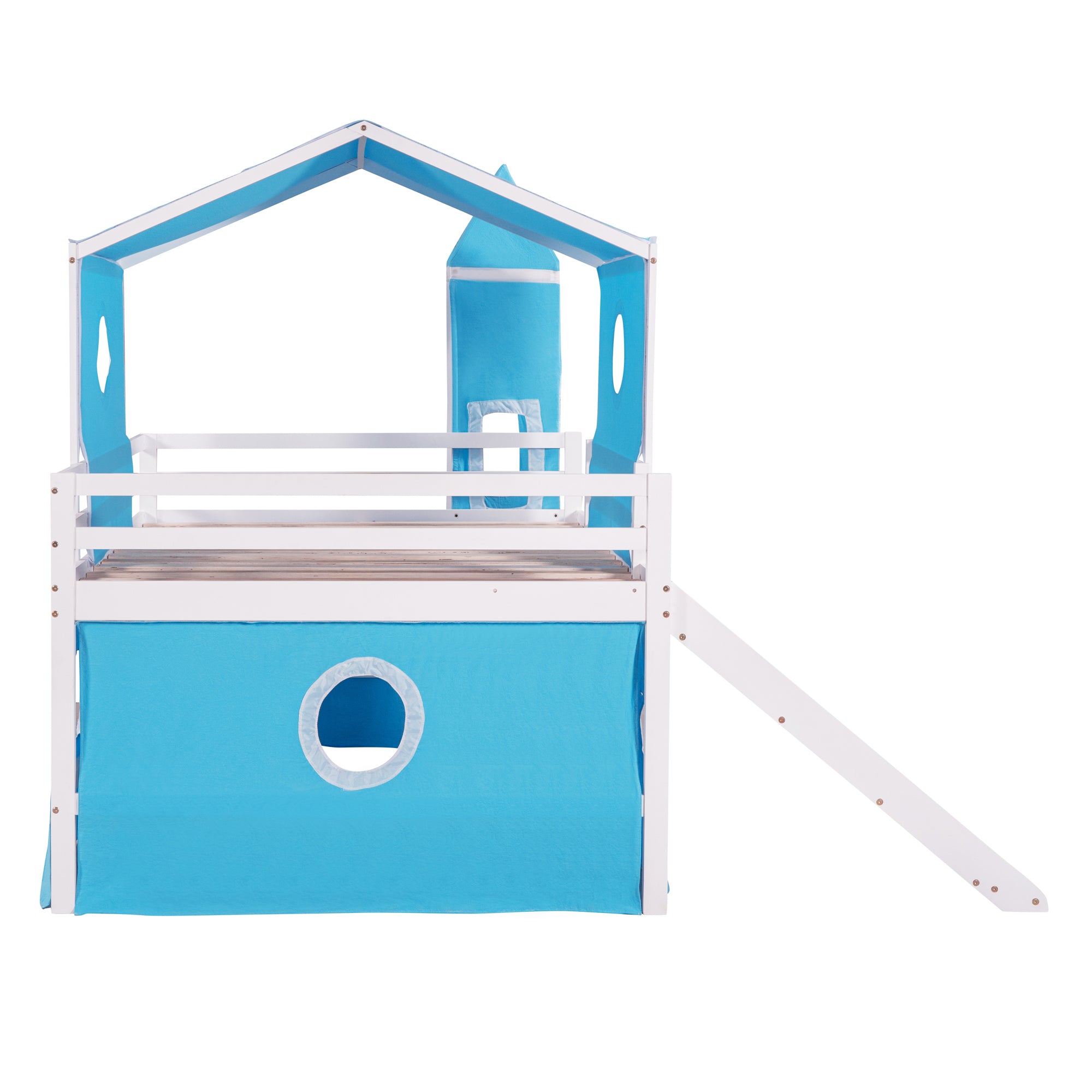 Bunk Bed with Slide, Tent and Tower