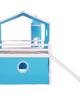 Bunk Bed with Slide, Tent and Tower