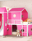 Bunk Bed with Slide, Tent and Tower