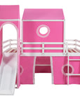 Bunk Bed with Slide, Tent and Tower